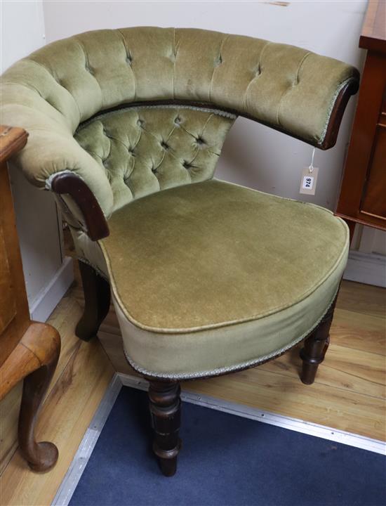 A William IV upholstered library chair